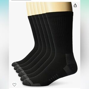 Amazon Essentials Men's Performance Cotton Cushioned Athletic Crew Socks, 6 Pair